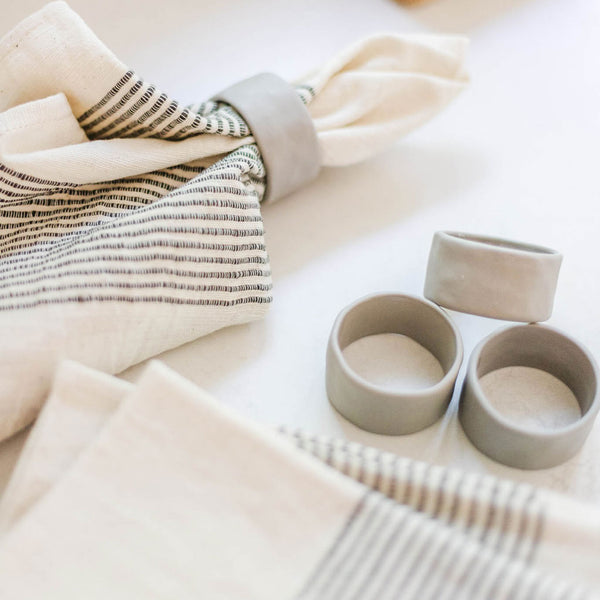 Ceramic napkin rings best sale