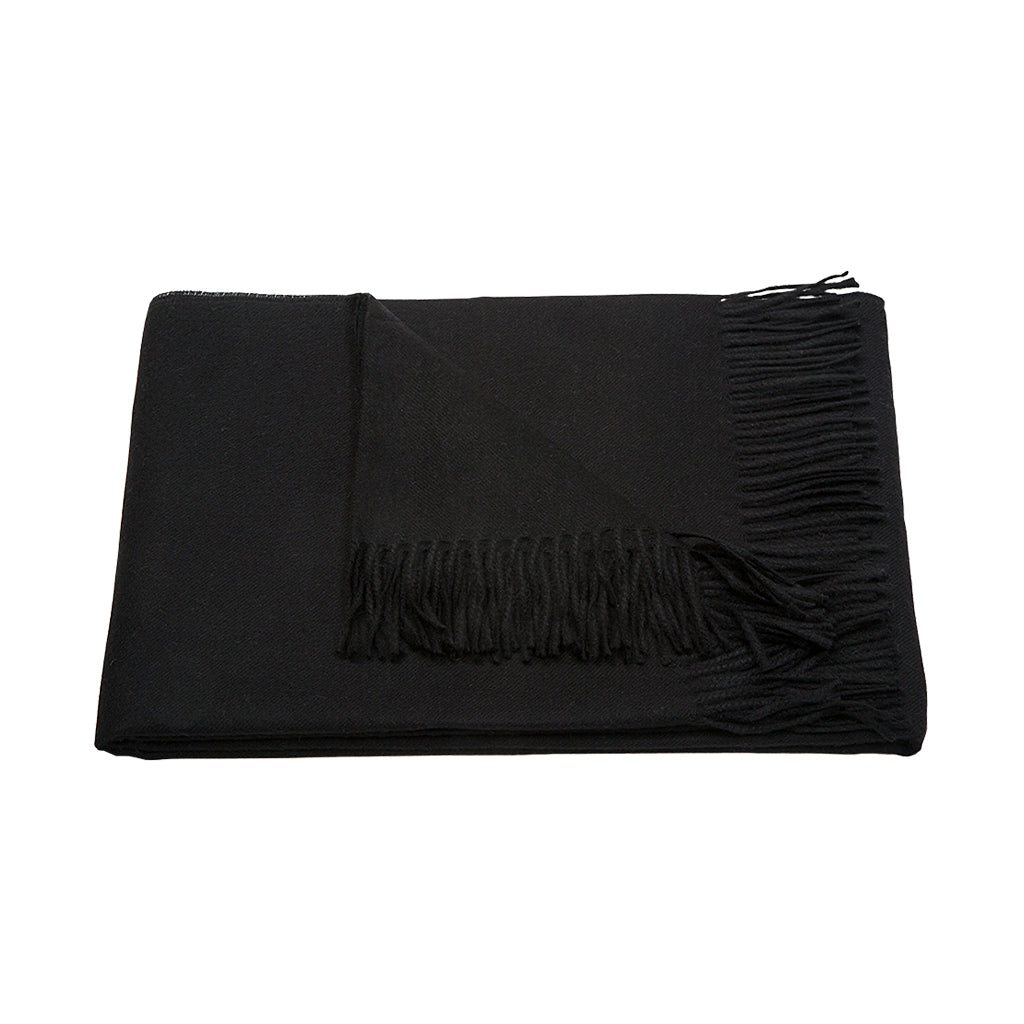 Alpaca Throw Blanket - Black - Meridian