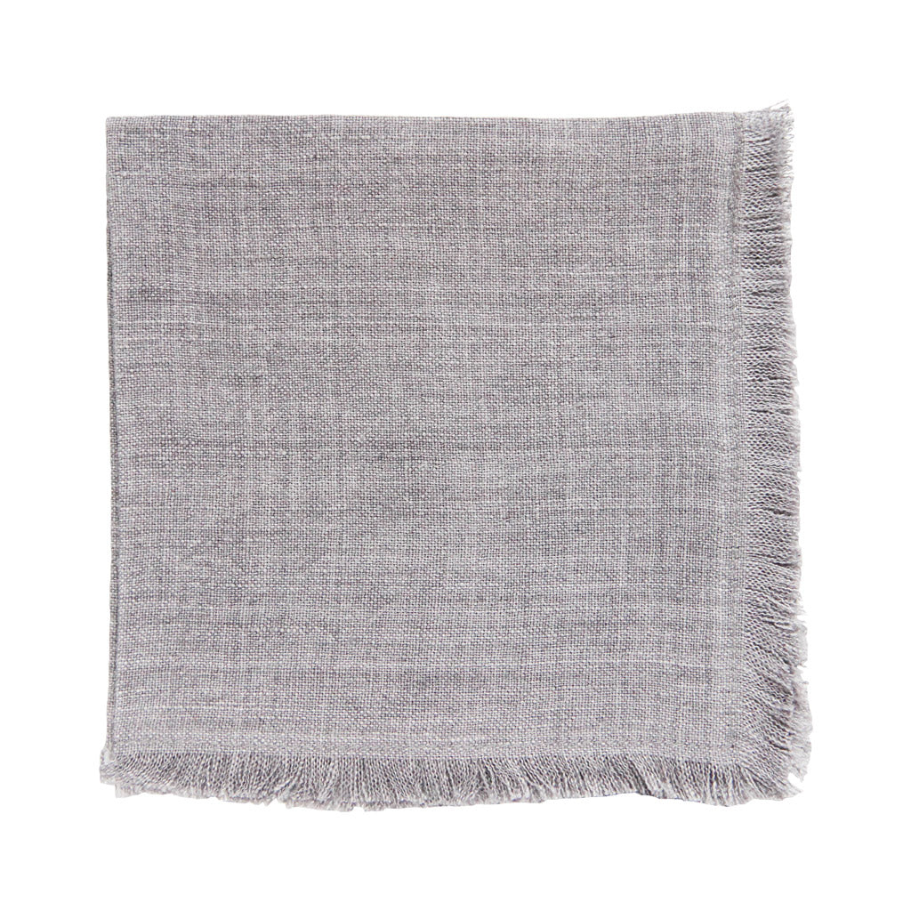 Stone washed linen cocktail napkins grey